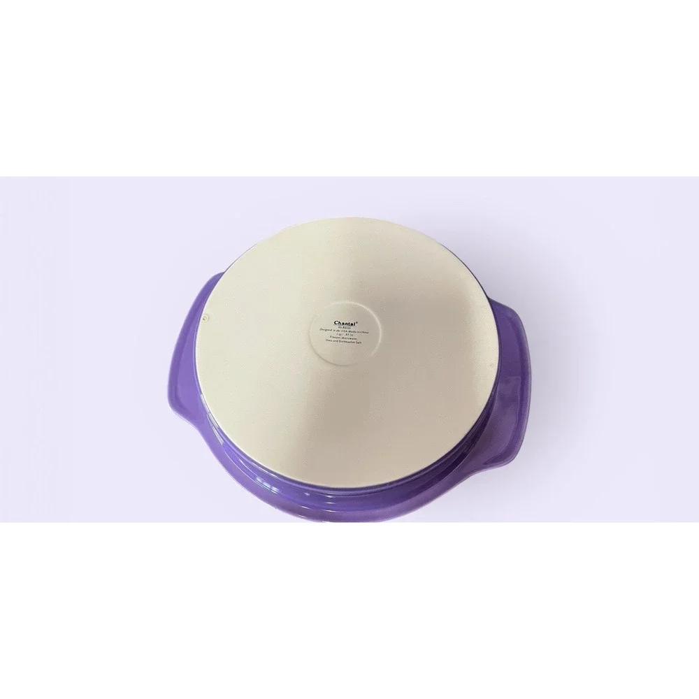 Chantal Purple Lavender Round Baking Casserole Dish Bowl 1 Quart‎ Kitchen Spring